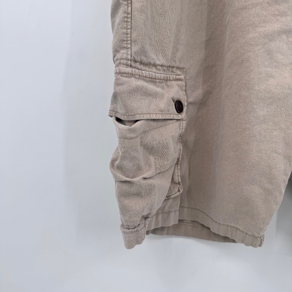 Lucky Brand Shorts Men 38 Beige Cargo Pockets Drawstring Outdoor Beach Khaki Y2K - Picture 3 of 12